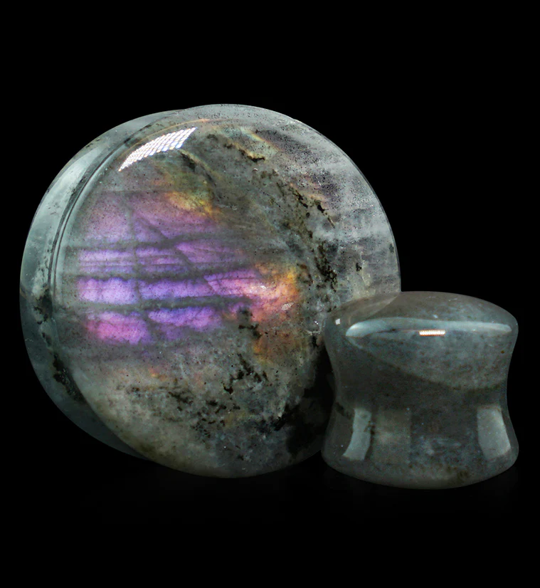 Purple Labradorite Stone Plugs - Image 4
