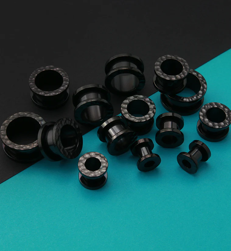 Hammered Black PVD Stainless Steel Tunnels - Image 2