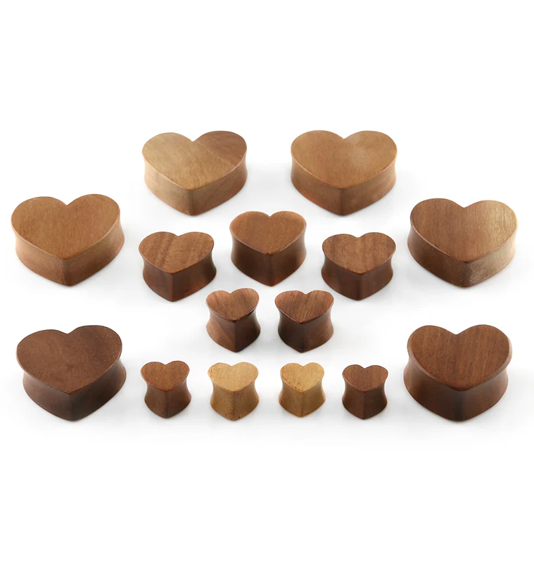 Heart Shaped Wooden Plugs - Image 2