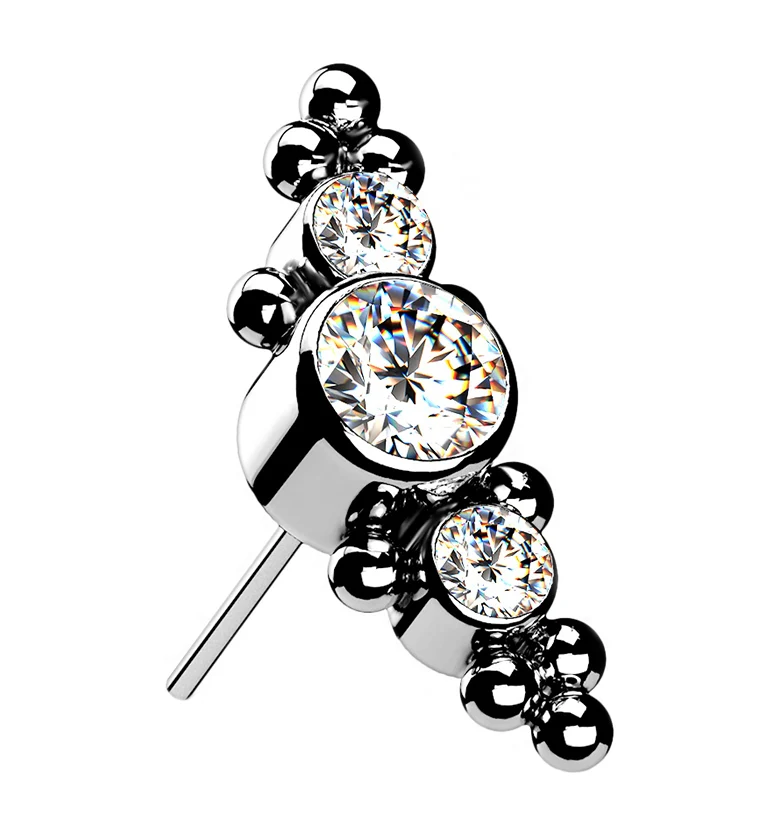Horde Cluster CZ Titanium Threadless Top