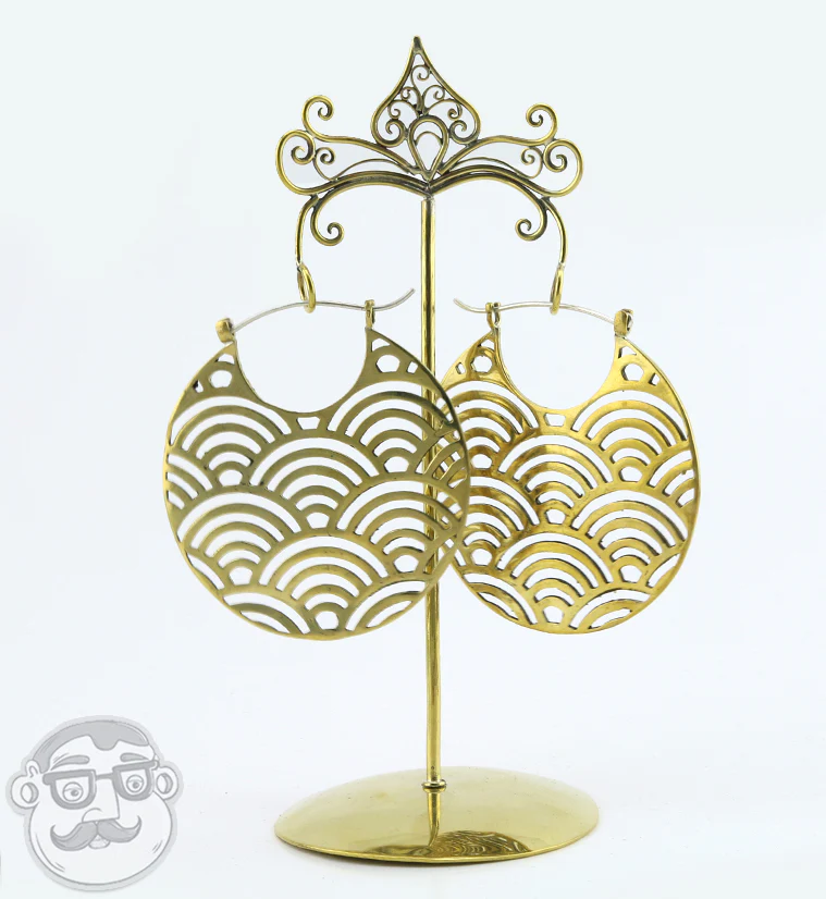 Horizon Brass Earrings - Weights - Image 3