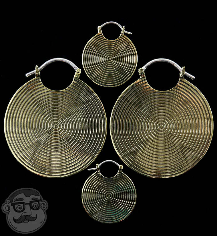 Hypnotic Brass Earrings / Weights - Image 3