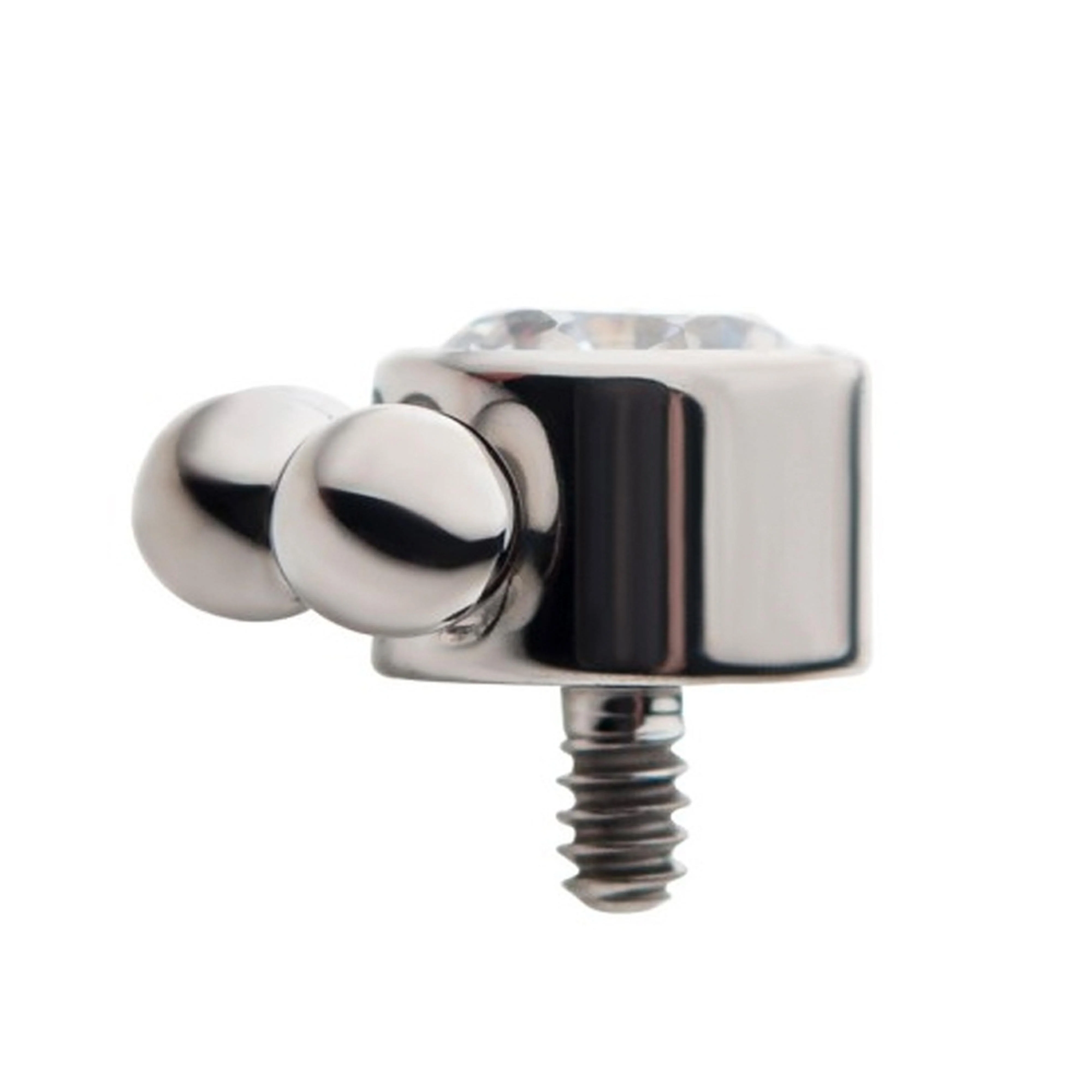 Joint Beaded CZ Titanium Threaded End - Image 2