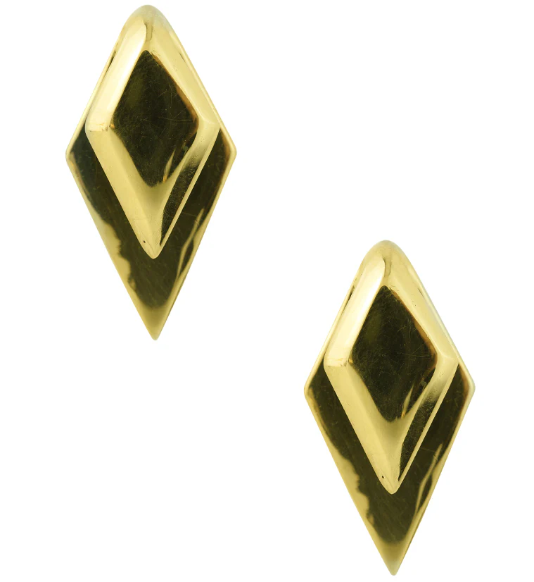 Long Zircon Abalone Brass Ear Weights - Image 4