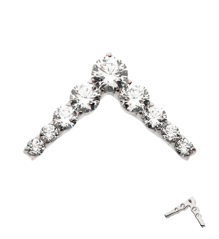 Mount Clear CZ Internally Threaded Titanium Top