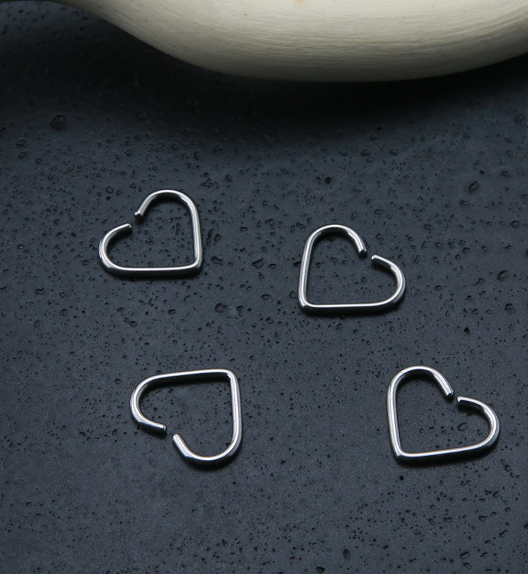 Niobium Heart Seamless Hoop Ring - Image 3