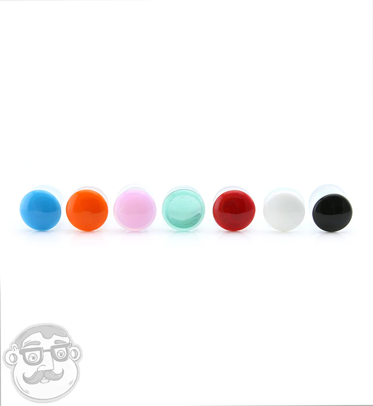 Orange Color Front Single Flare Glass Plugs - Image 4