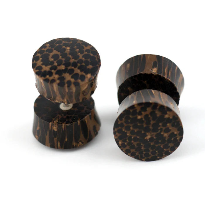 Palm Wood Fake Gauges Plugs - Image 2