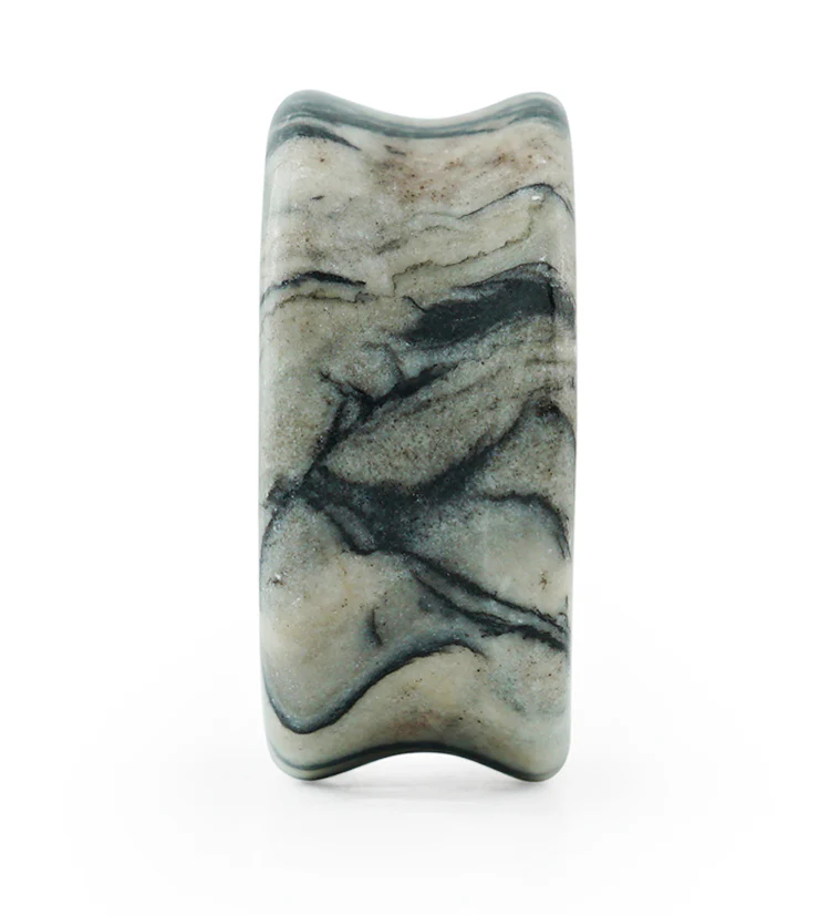 Picasso Jasper Double Flare Stone Plugs - Image 4