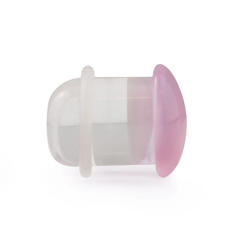 Pink Color Front Single Flare Glass Plugs - Image 7