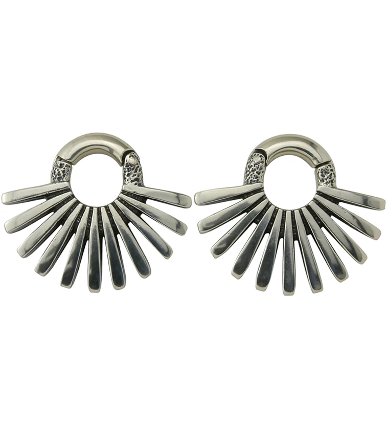 Pinna White Brass Hinged Ear Weights - Image 2