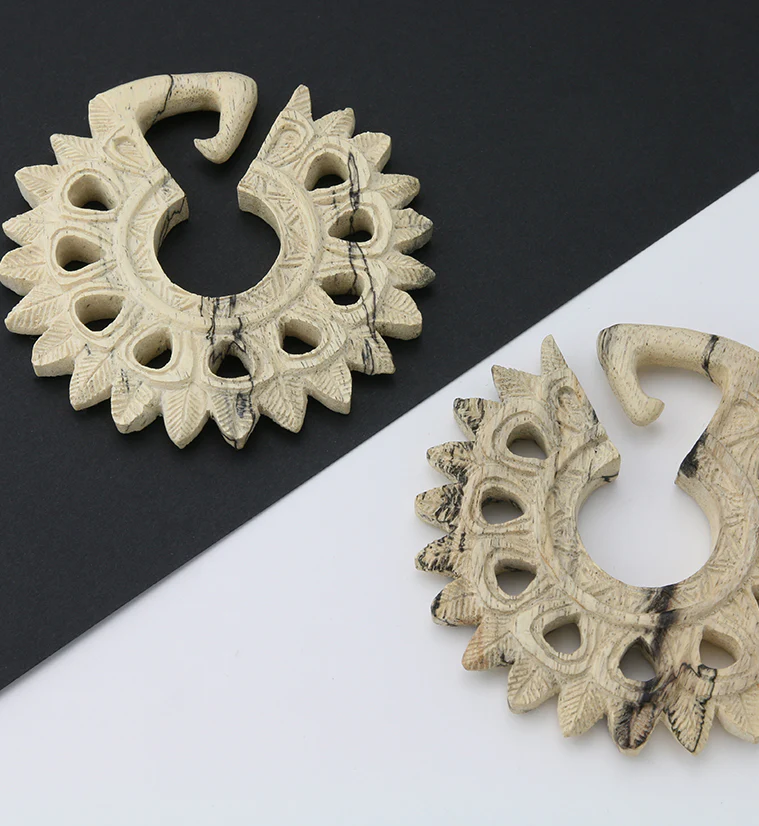 Pompon Tamarind Wooden Ear Weights - Image 2