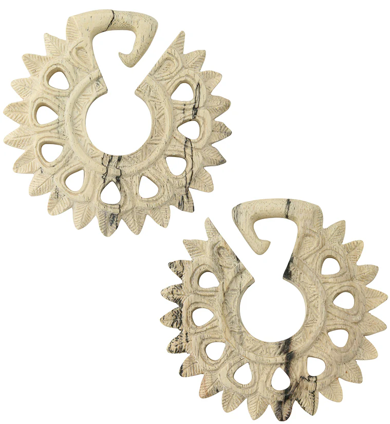 Pompon Tamarind Wooden Ear Weights - Image 3