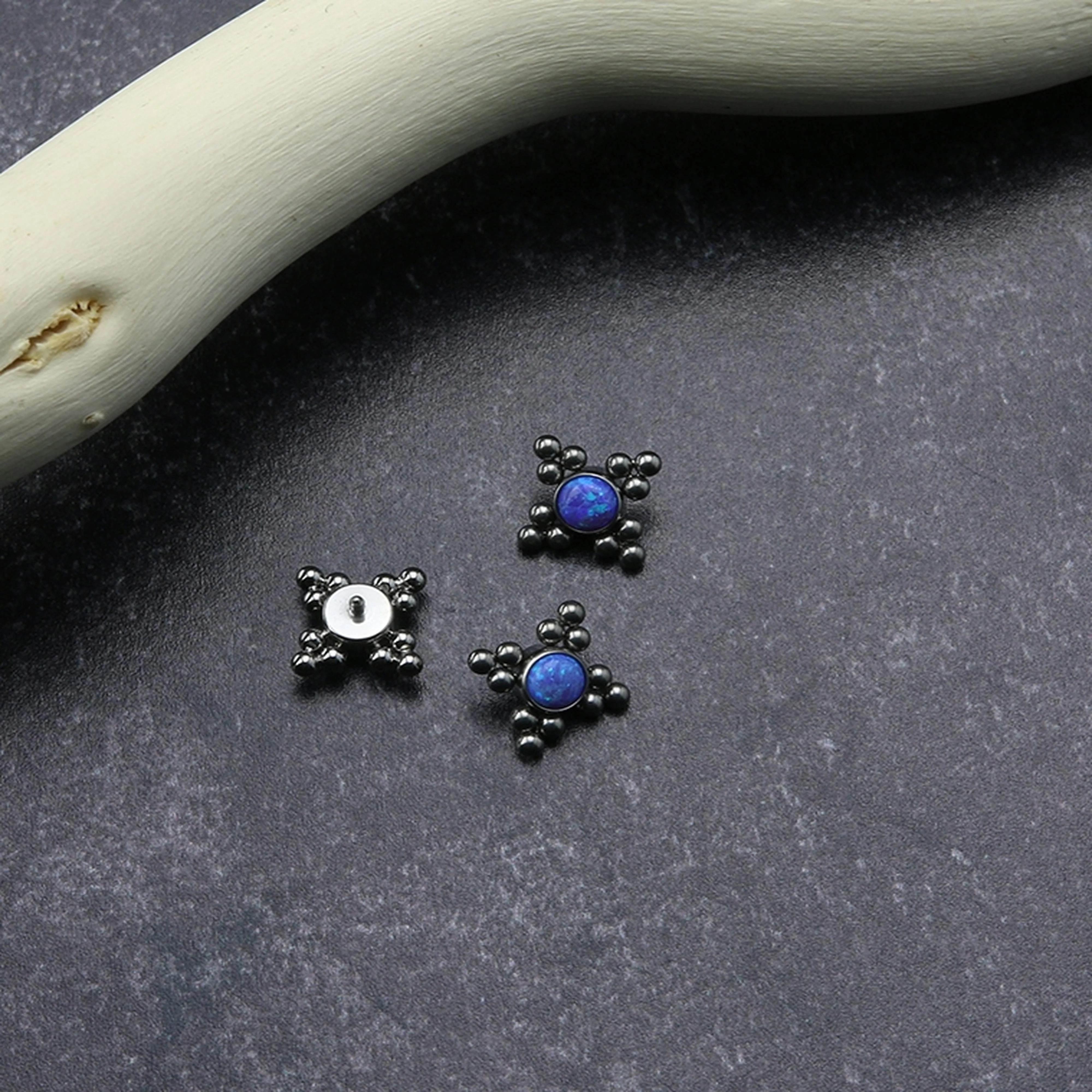 Purple Opalite Quad Titanium Threaded End - Image 2