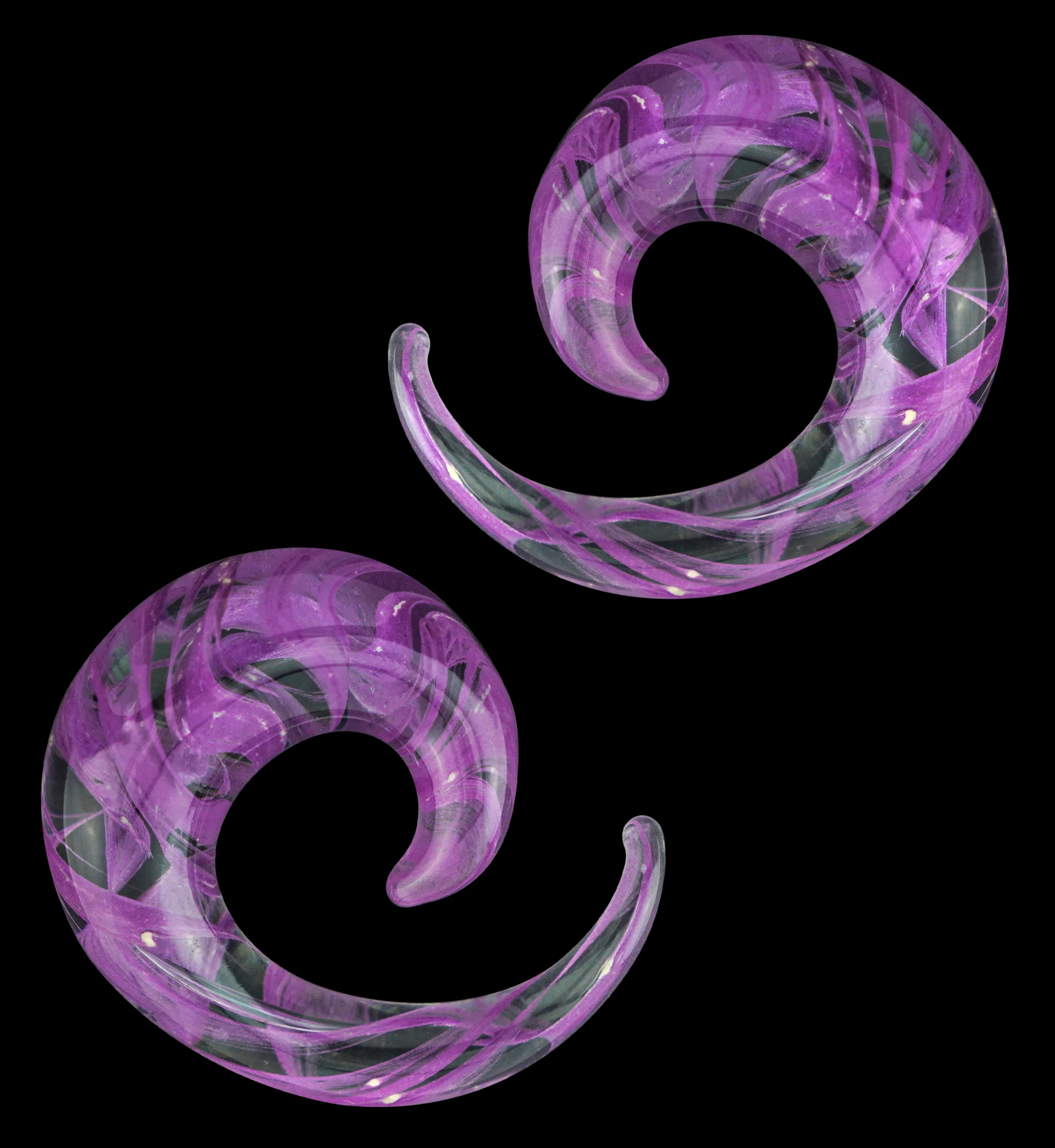 Purple Swirl Glass Spirals - Image 5