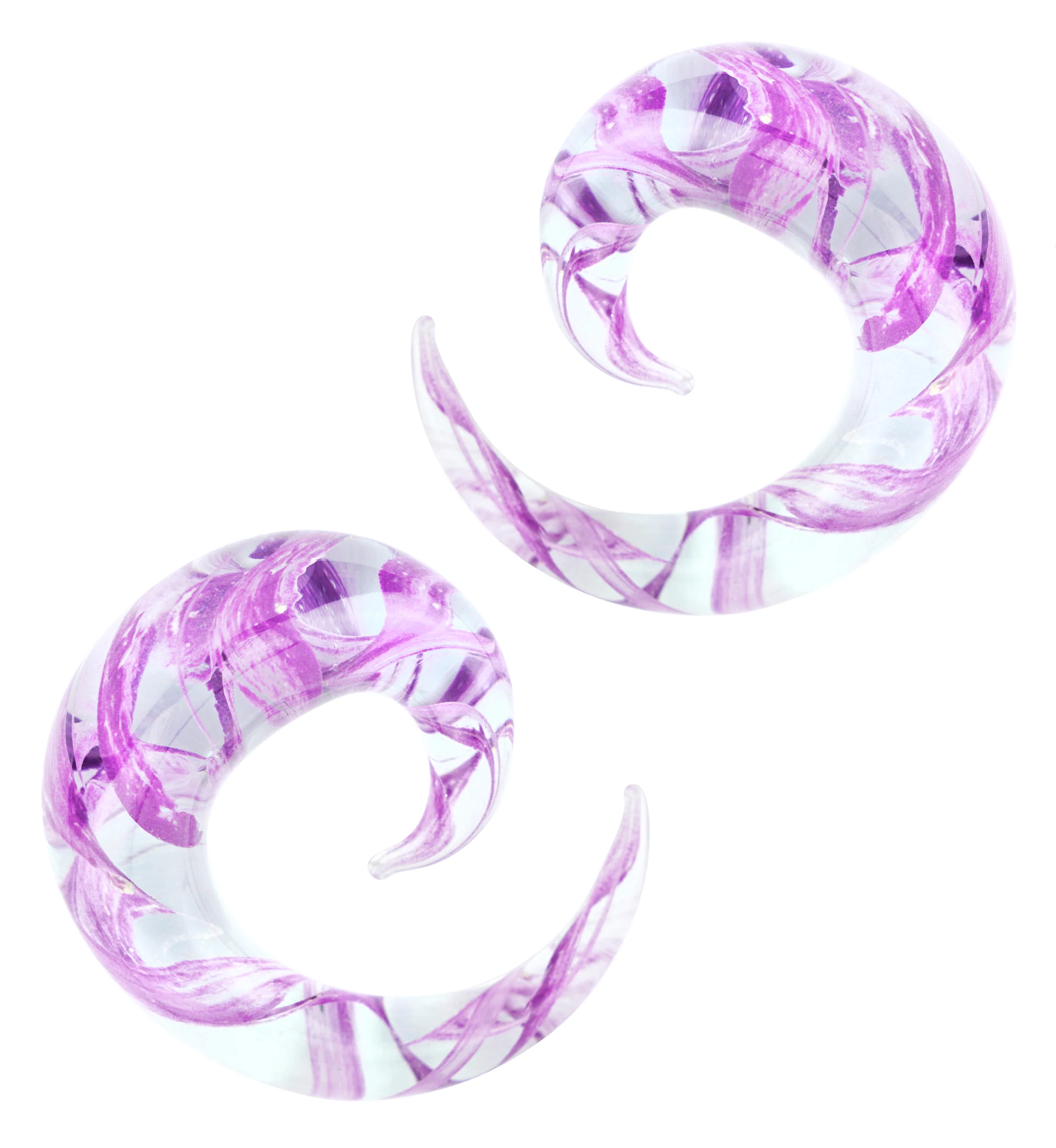 Purple Swirl Glass Spirals - Image 7