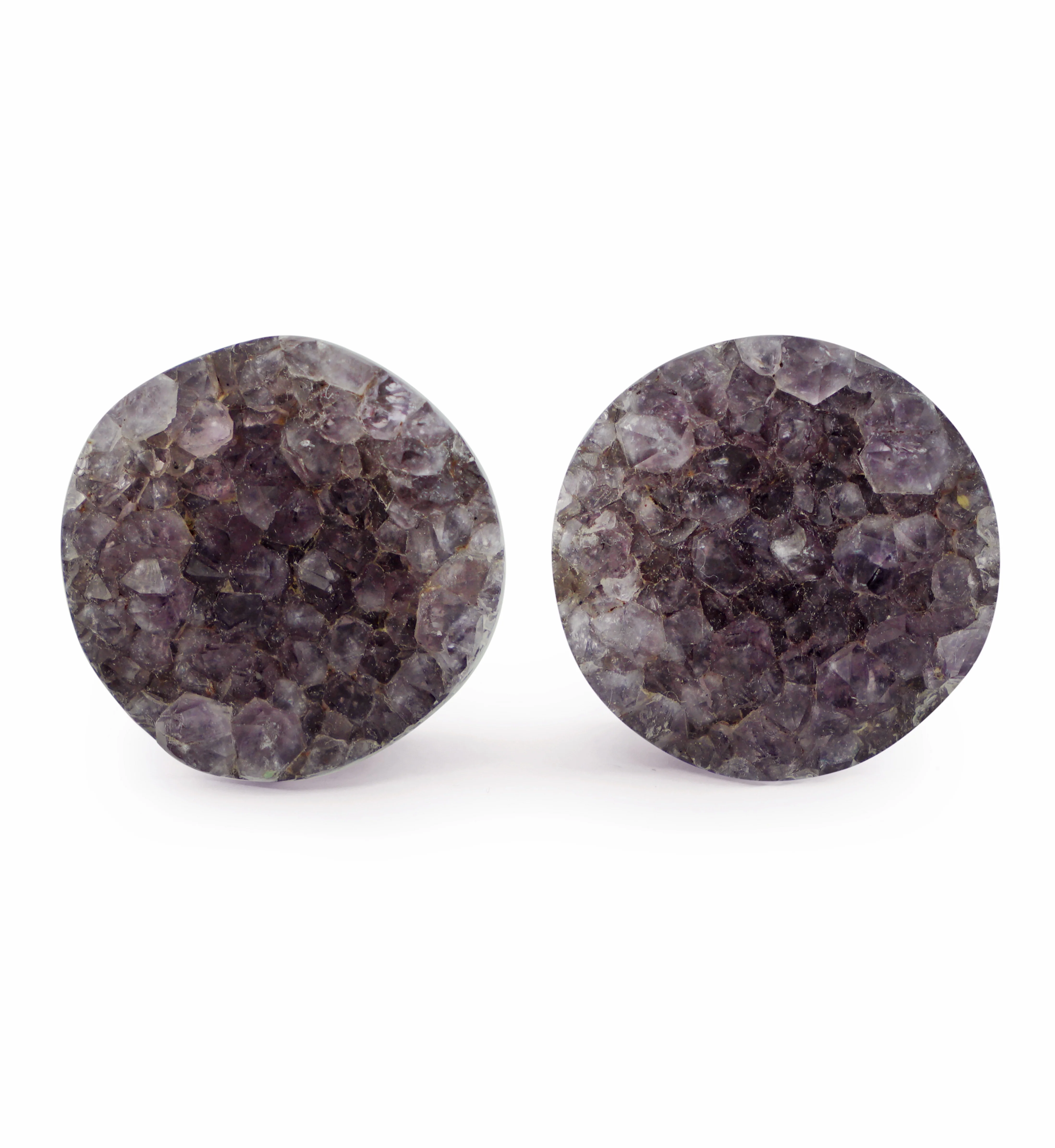 Raw Amethyst Plugs 1 Inch (25mm) Version 4 - Image 2