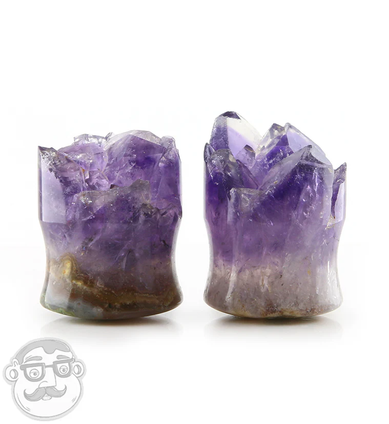 Raw Amethyst Plugs 3/4" (19mm) Version 12