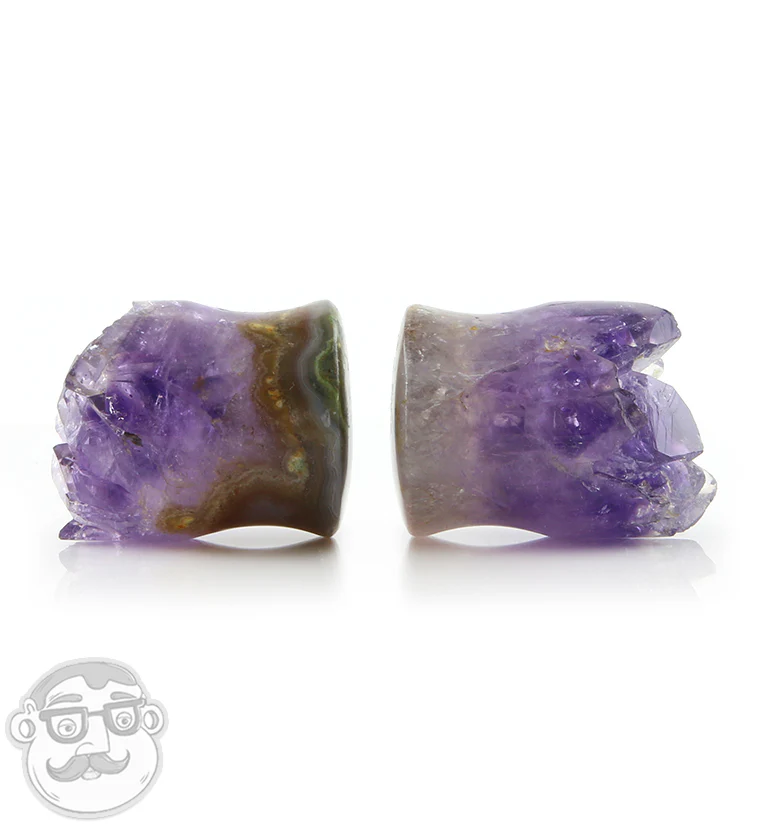 Raw Amethyst Plugs 3/4" (19mm) Version 12 - Image 2