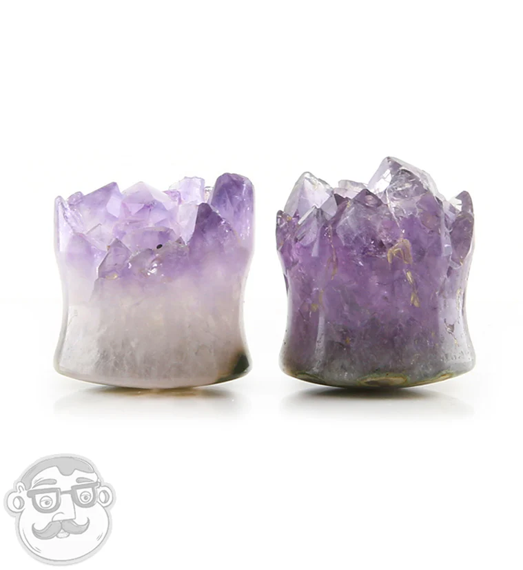 Raw Amethyst Plugs 3-4" (19mm) Version 13