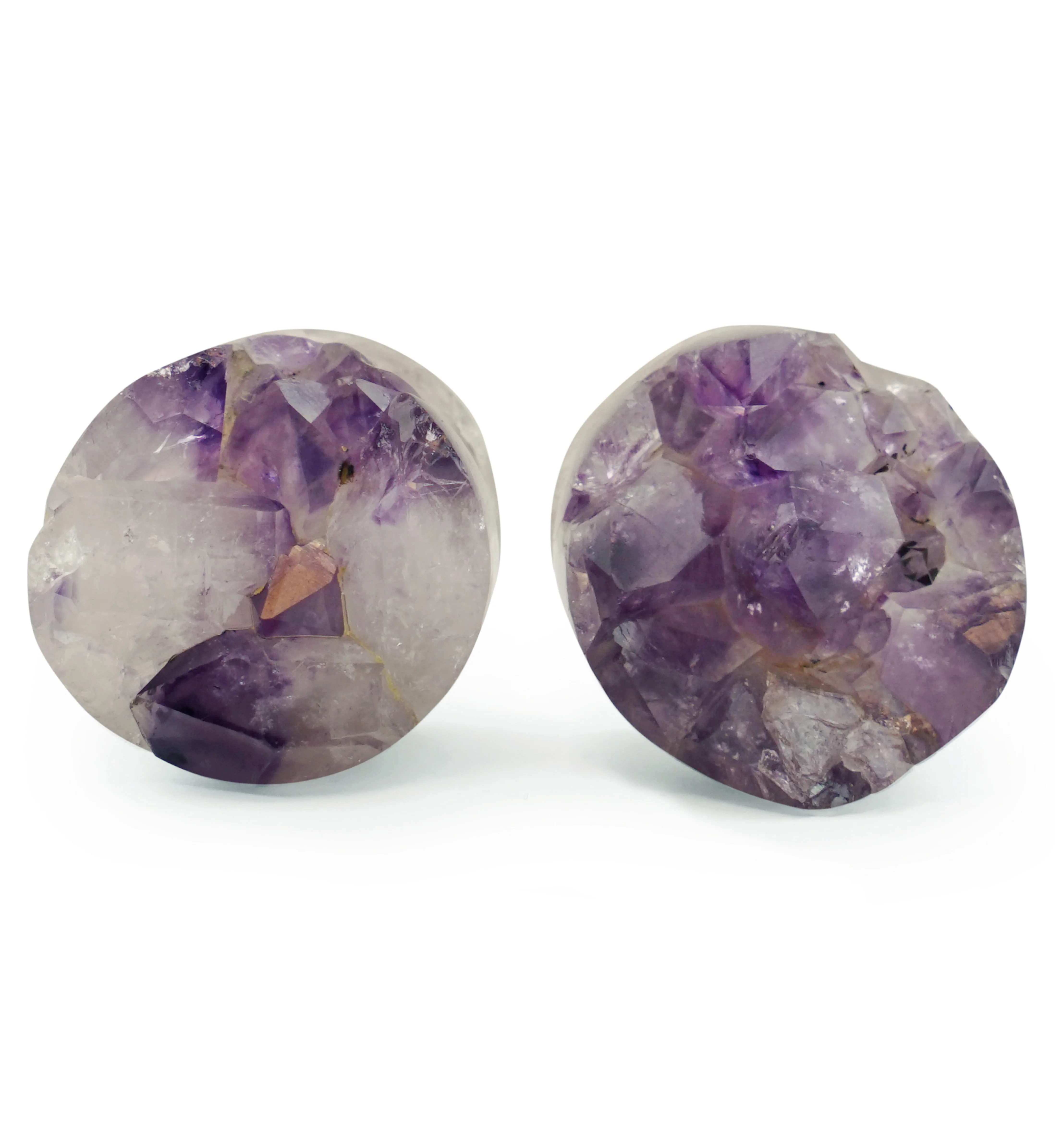 Raw Amethyst Plugs 7/8" (22mm) Version 1 - Image 3