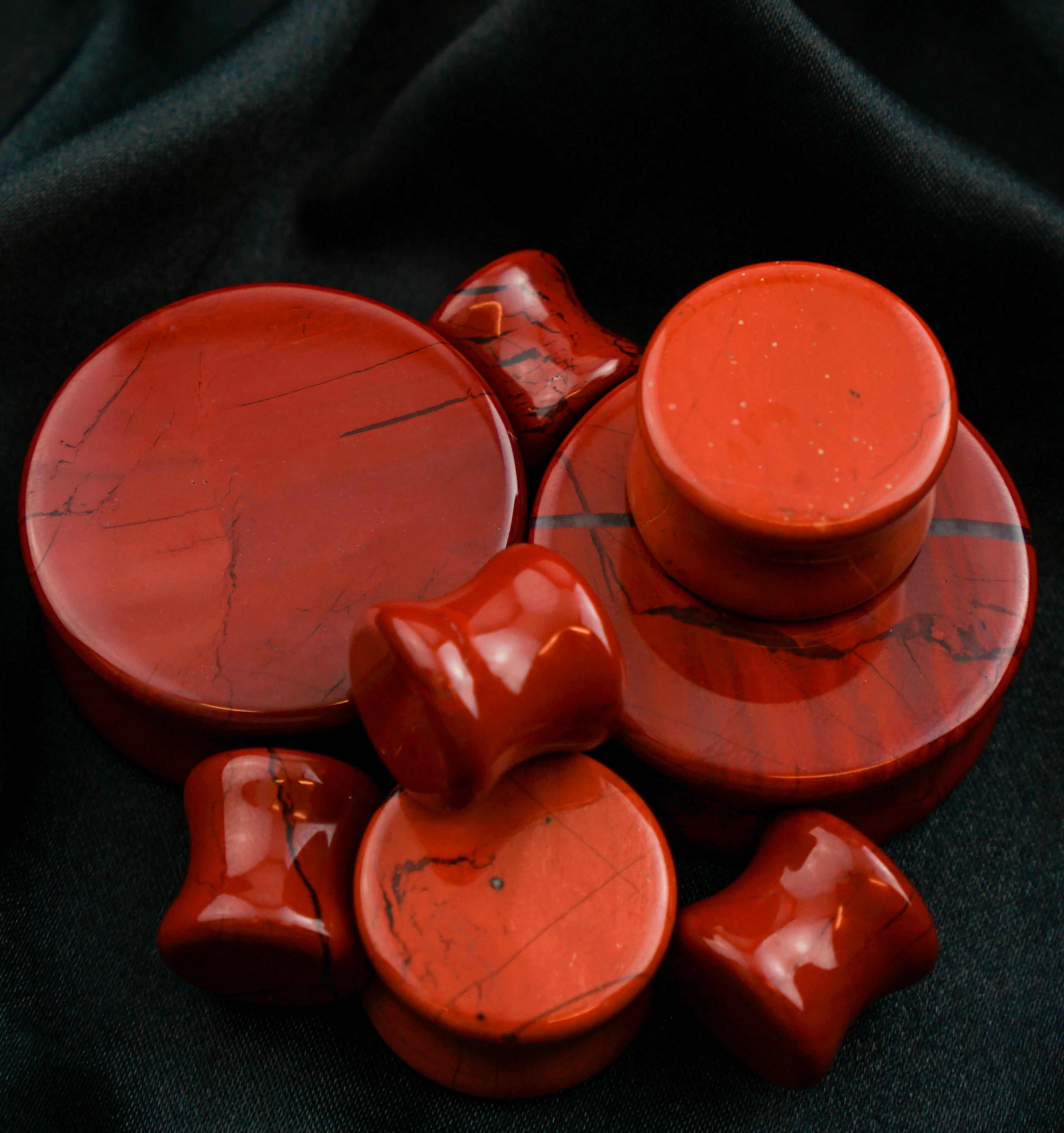 Red Jasper Stone Plugs - Image 2