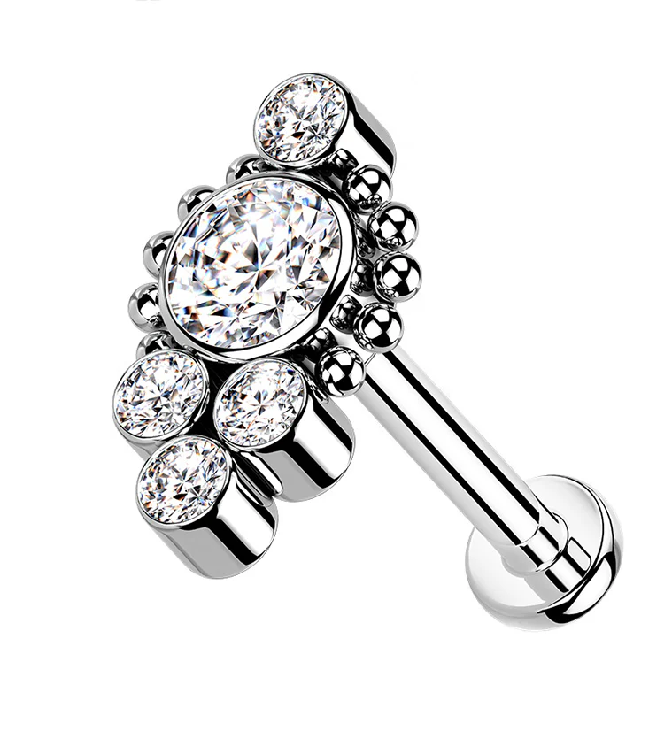Regal CZ Bundle Titanium Labret