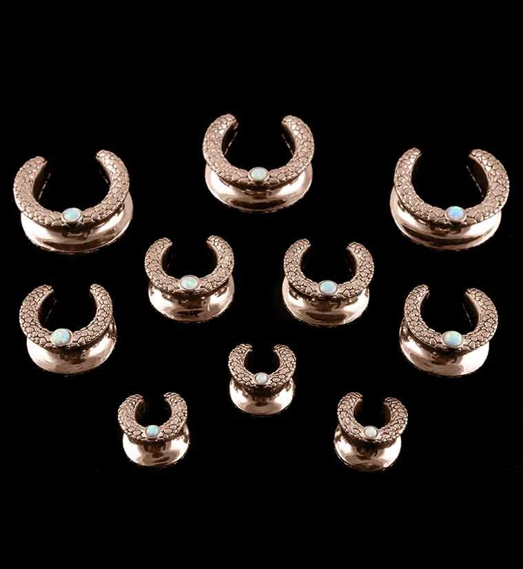 Rose Gold Opalite Osteo Stainless Steel Saddles - Image 2