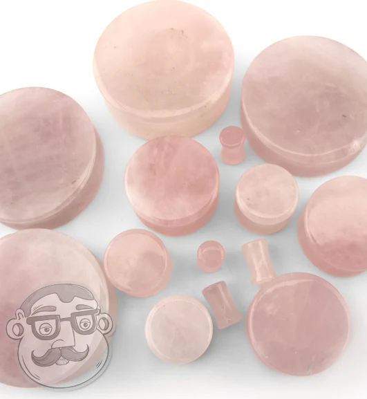 Rose Quartz Stone Plugs - Image 6