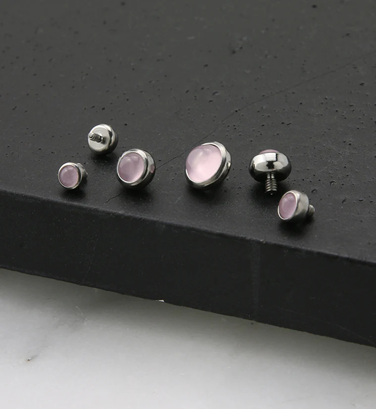 Rose Quartz Stone Titanium End - Image 2