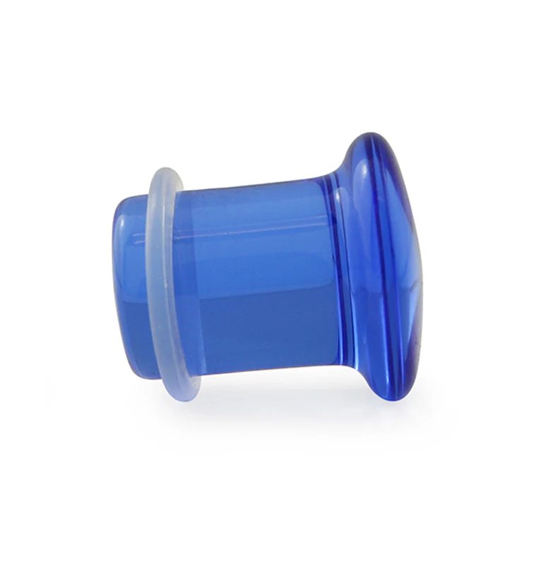 Royal Blue Glass Plugs - Single Flare - Image 4