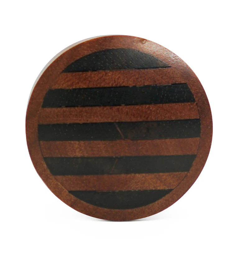 Saba Wooden Plugs With Striped Inlay - Image 3