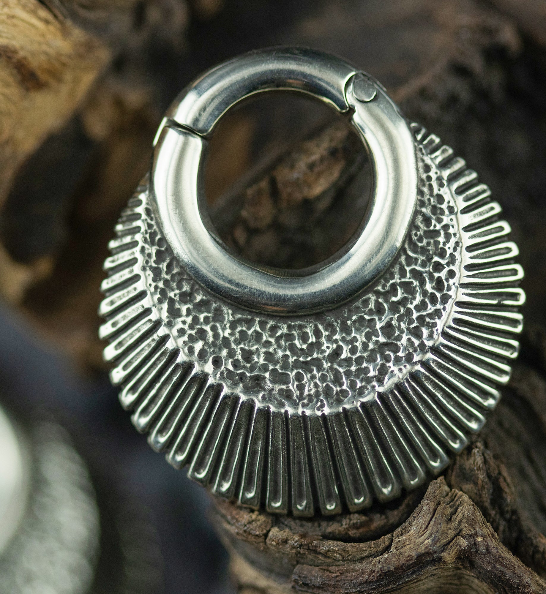 Shale White Brass Hinged Ear Weights - Image 11