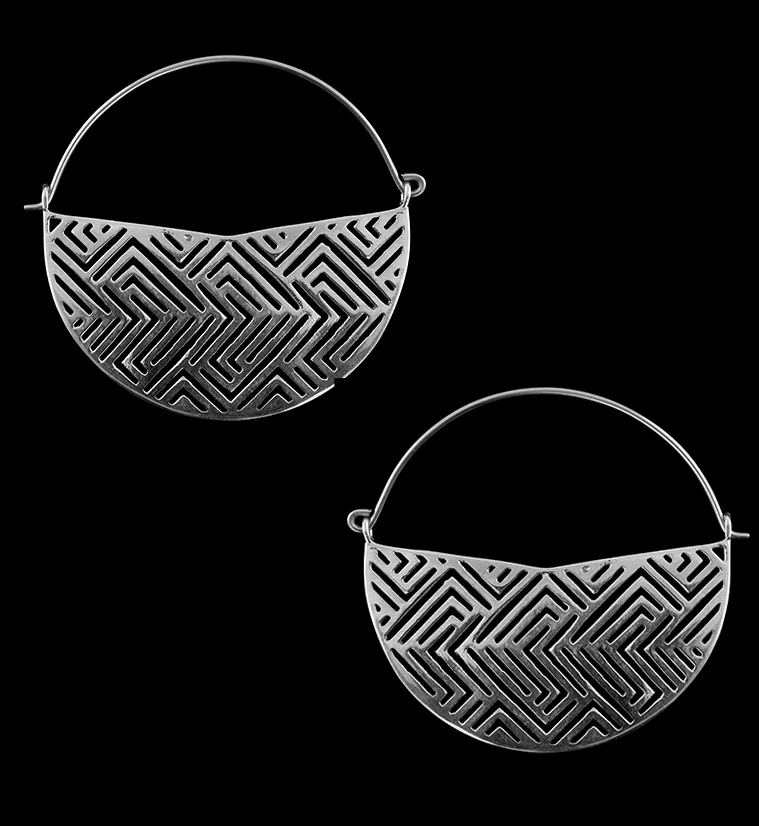 Silver Boundary Titanium Hangers - Earrings
