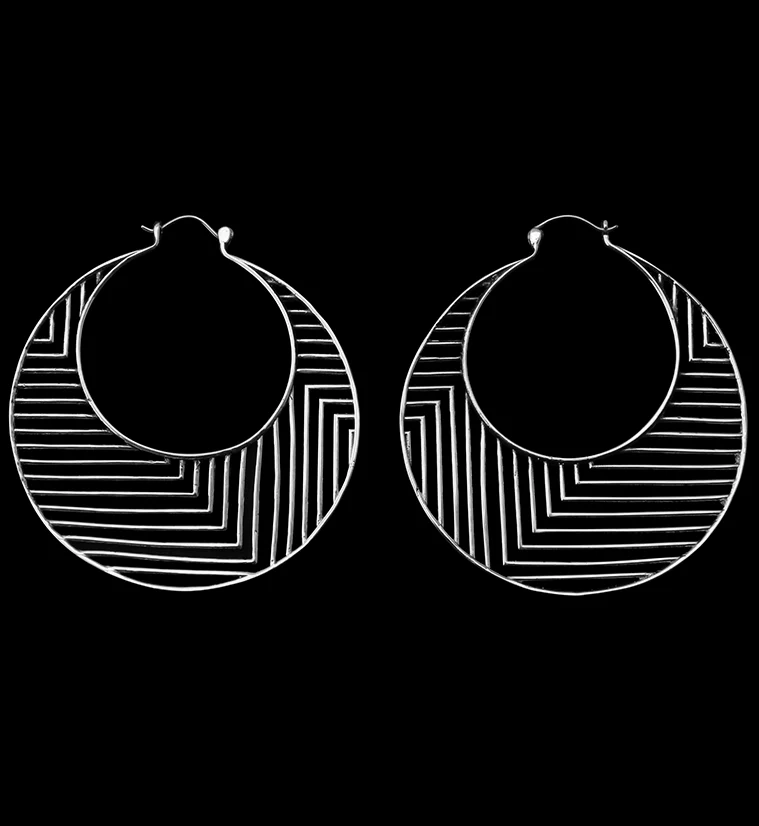 Silver Channel Titanium Hangers - Earrings