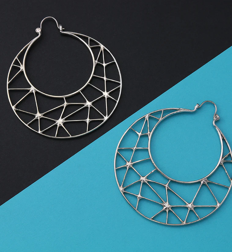 Silver Traverse Titanium Hangers - Earrings - Image 2