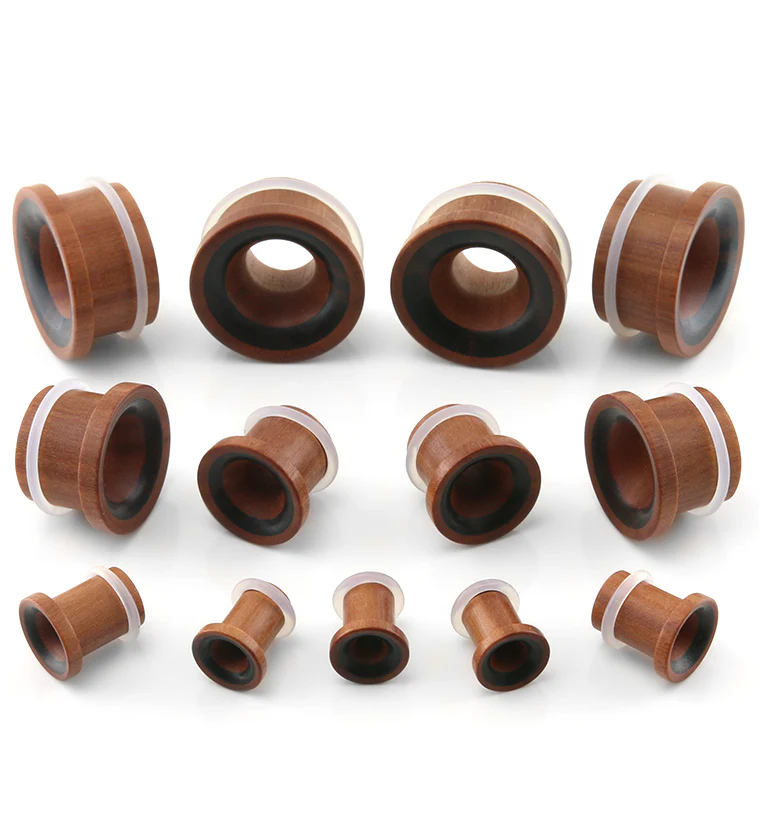 Single Flare Saba Wood Tunnels with Sono Inlay - Image 2
