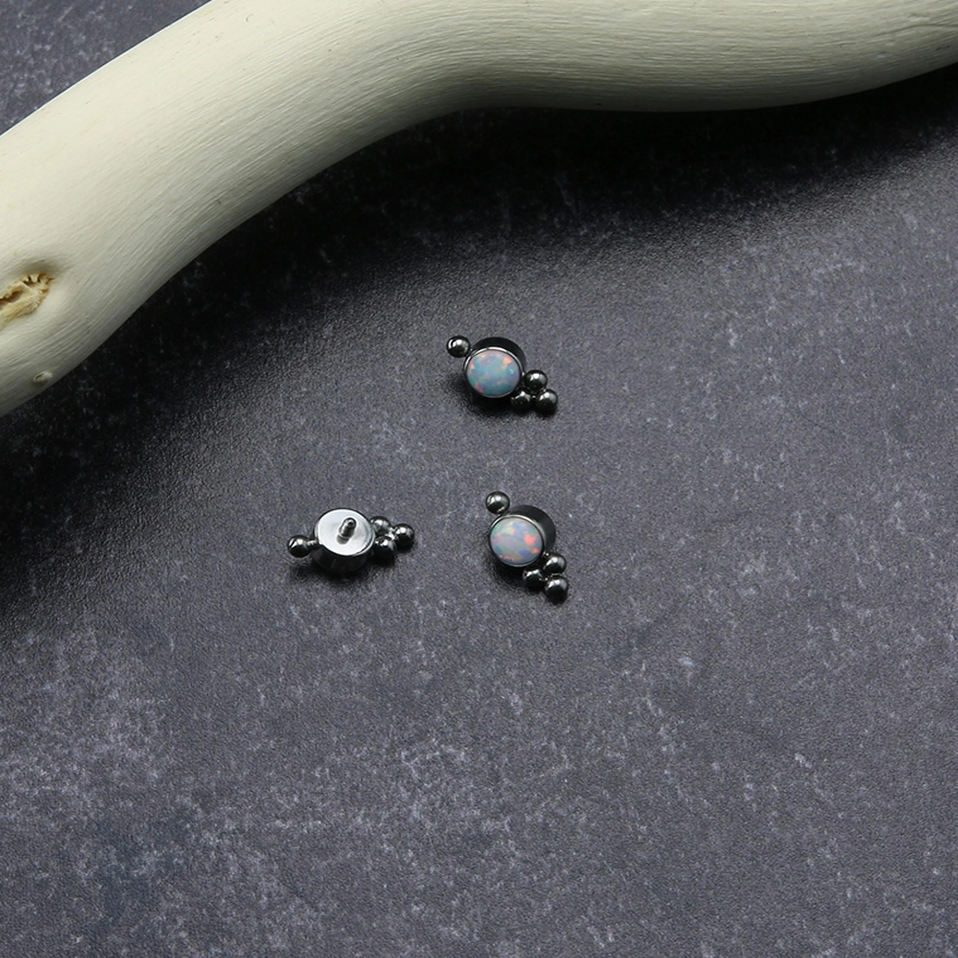 Sole White Opalite Titanium Threaded End - Image 2