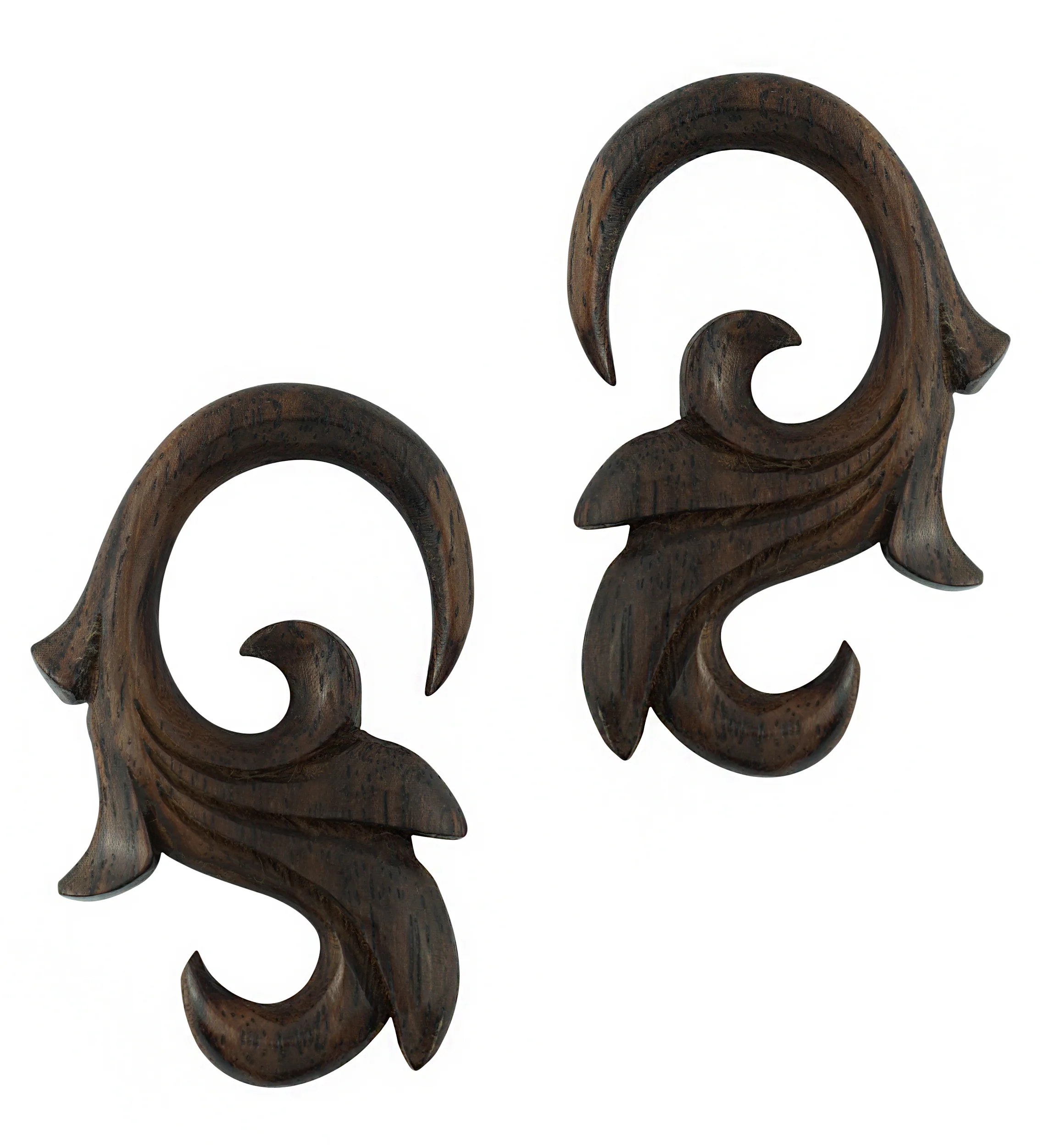 Areng Wood Ornamental Spirals