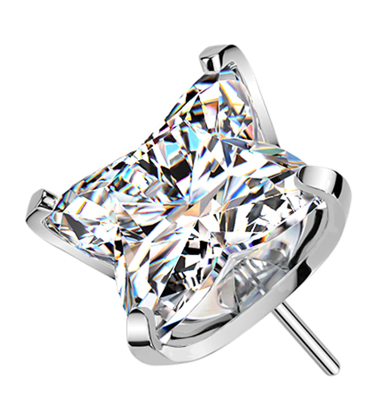 Star Finish CZ Titanium Threadless Top