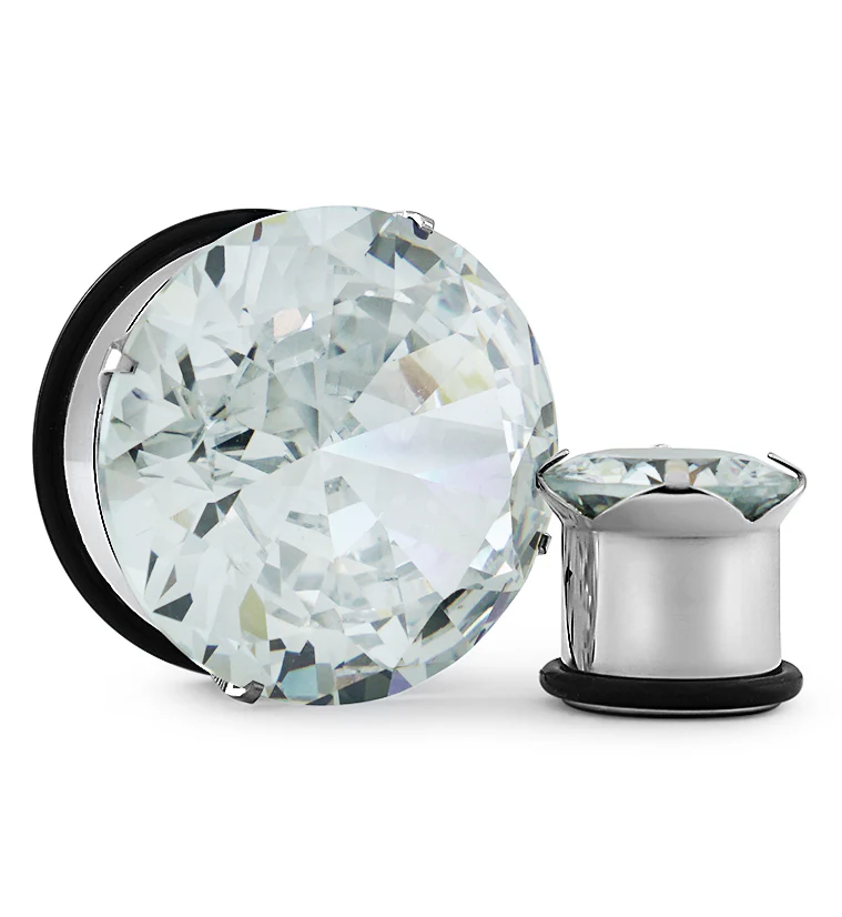 Steel CZ Diamond Hollow Plugs - Image 3