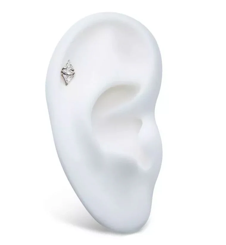 Sunder Clear CZ Threadless Titanium Top - Image 3