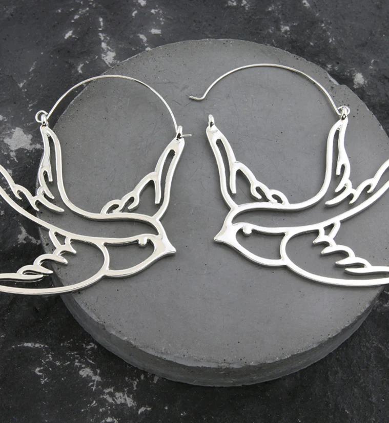 Swallow Stainless Steel Plug Hoops