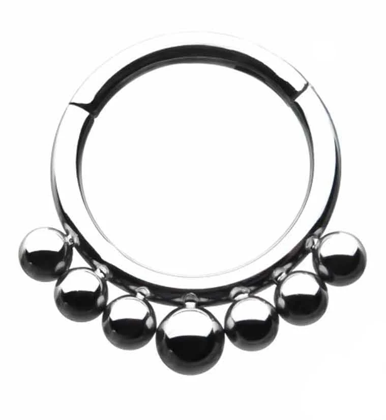 Titanium Hinged Beaded Column Segment Ring