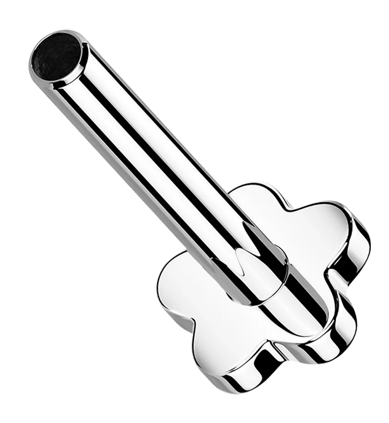 Titanium Threadless Flower Back Labret (Back Only)