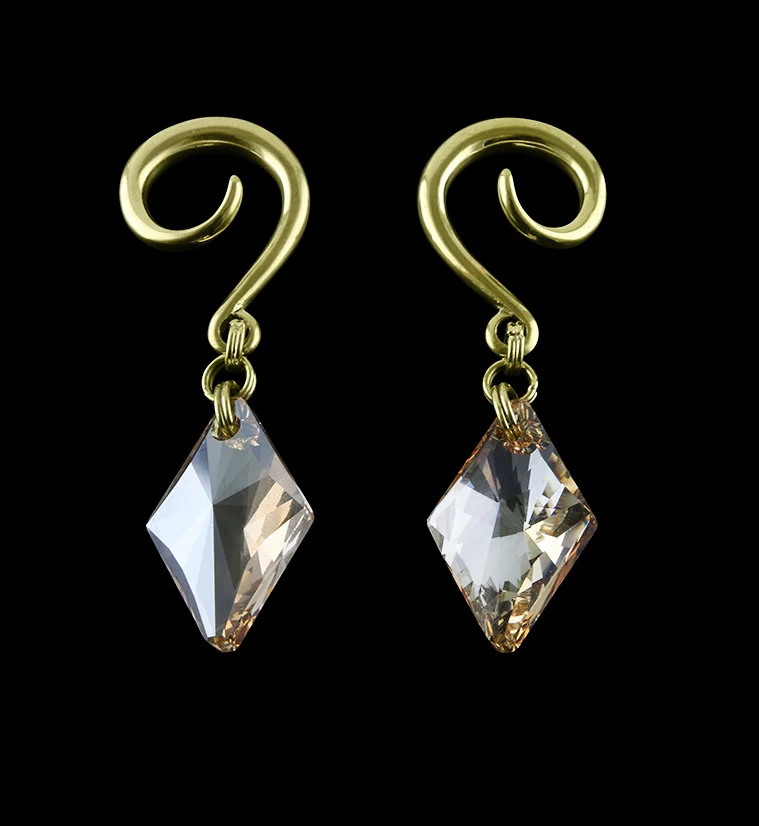 Topaz Swarovski Jager CZ Brass Hangers