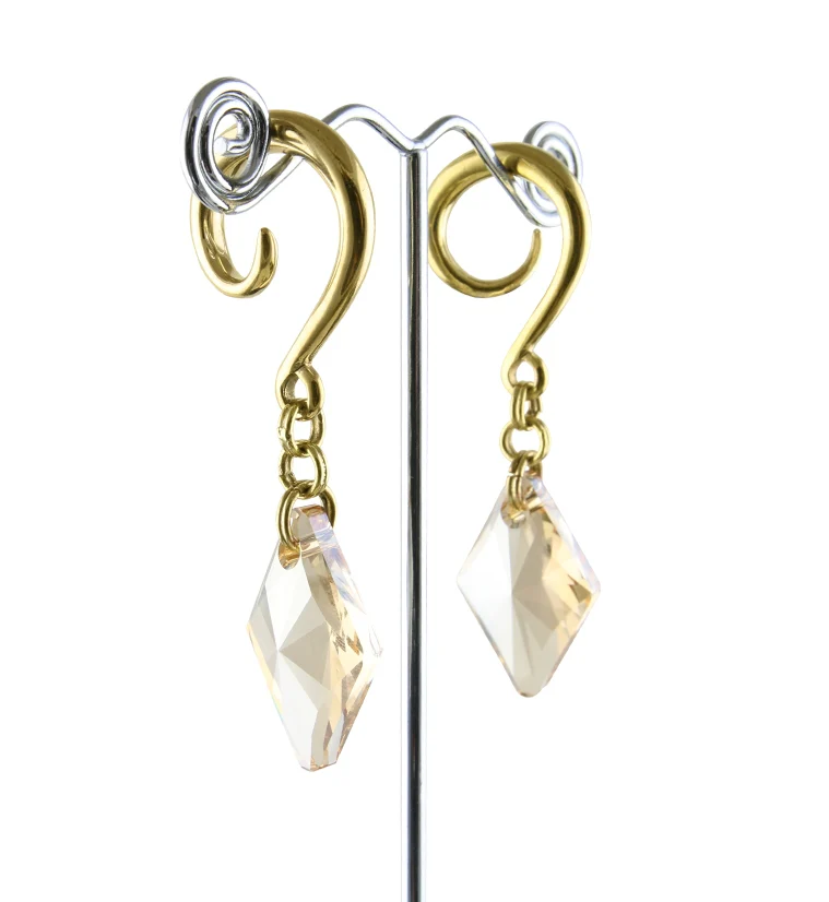 Topaz Swarovski Jager CZ Brass Hangers - Image 2