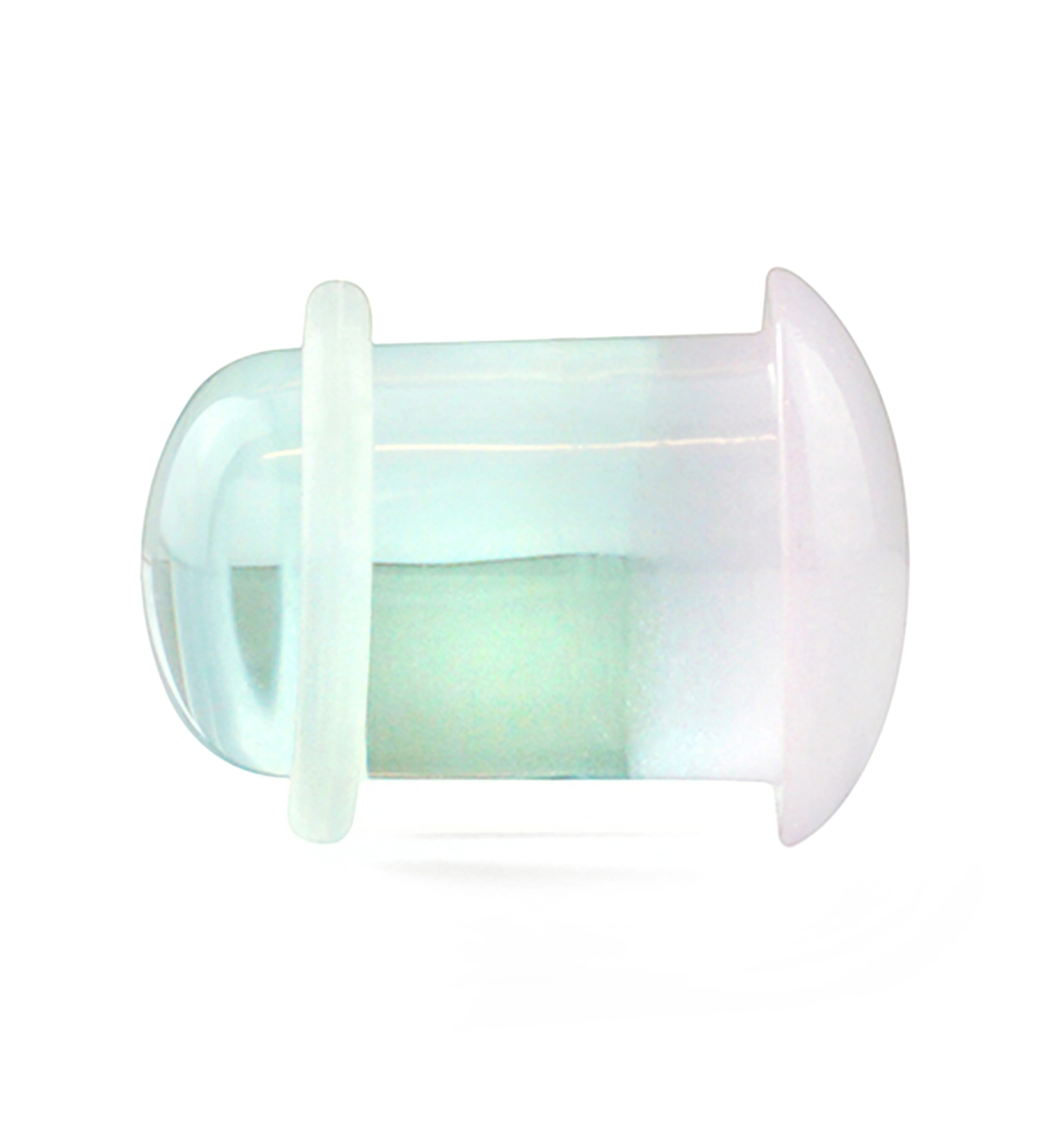 Translucent Pink Color Front Single Flare Glass Plugs - Image 6