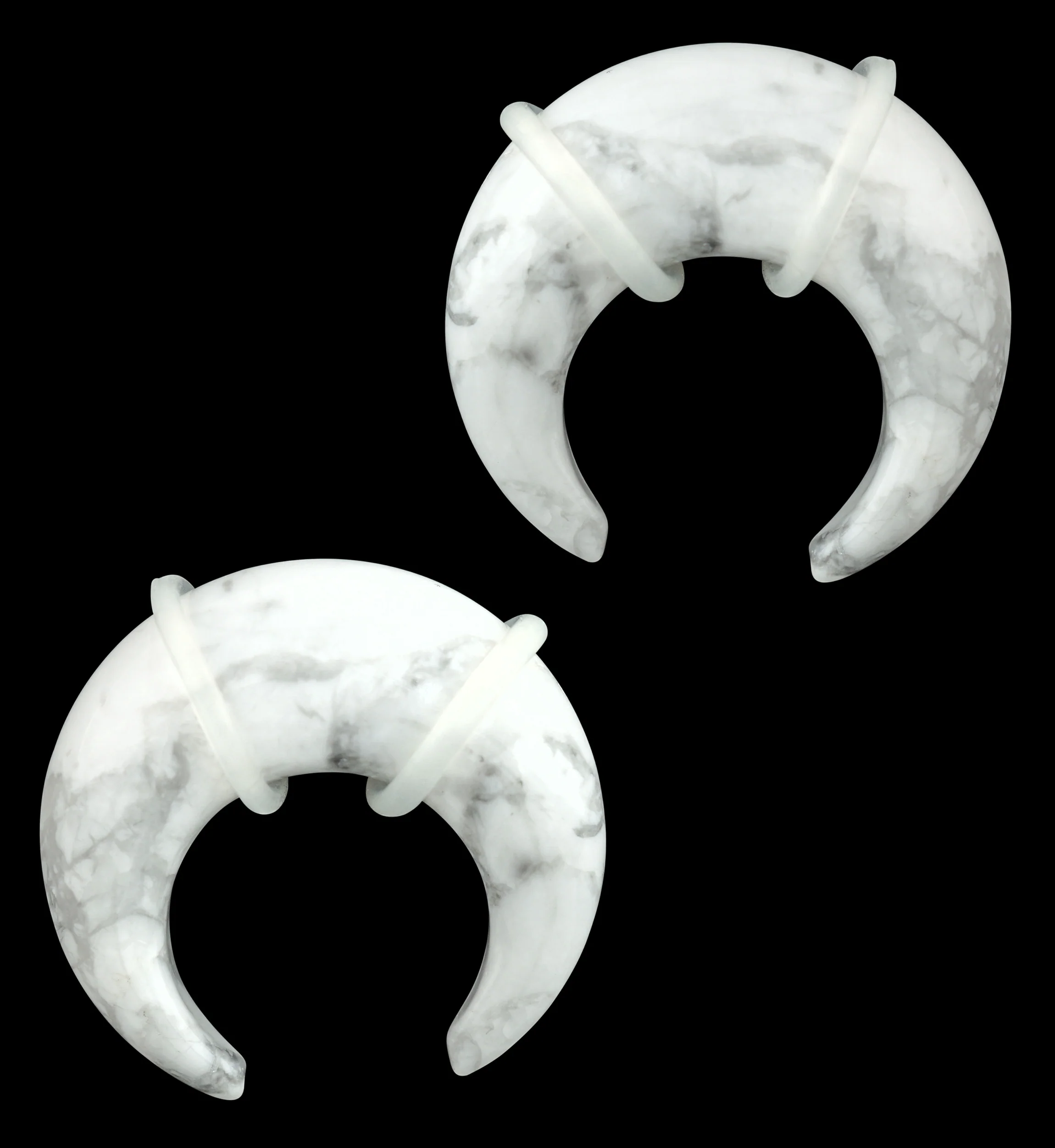 White Howlite Stone Pinchers