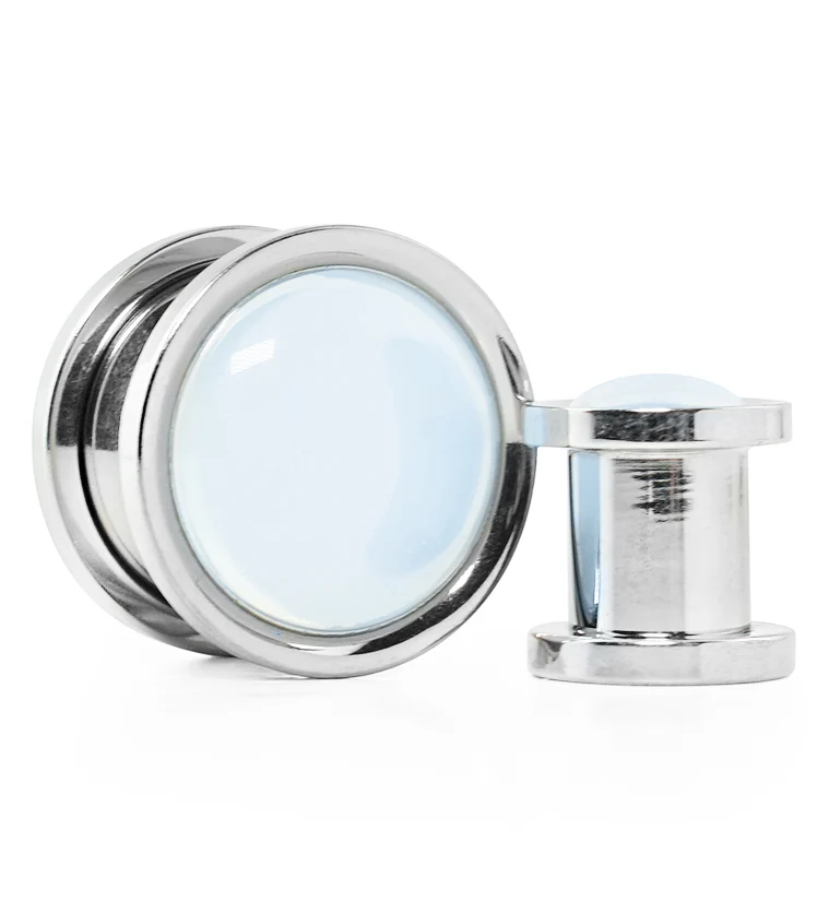 Opalite Stainless Steel Plugs
